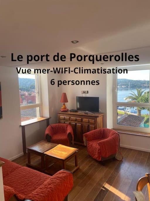 Ile De Porquerolles : T3 Climatise Vue Mer Extérieur photo
